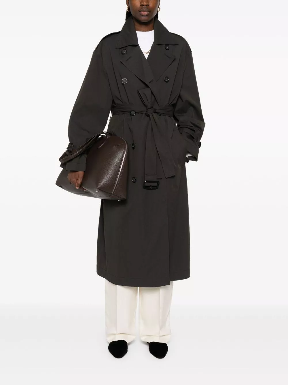 Toteme Cappotto trench in misto cotone, view 2