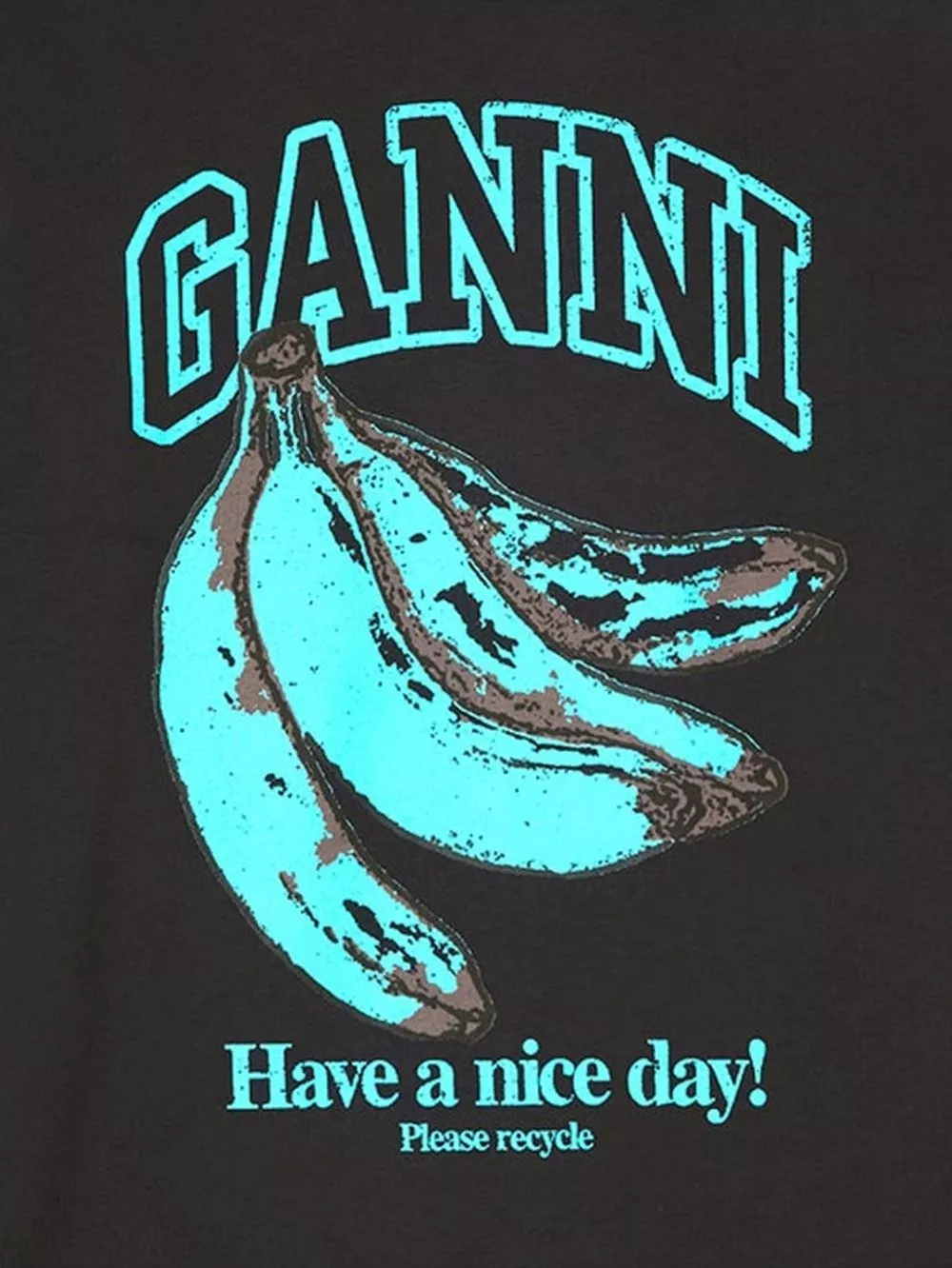 Ganni T-shirt in cotone stampato, view 2