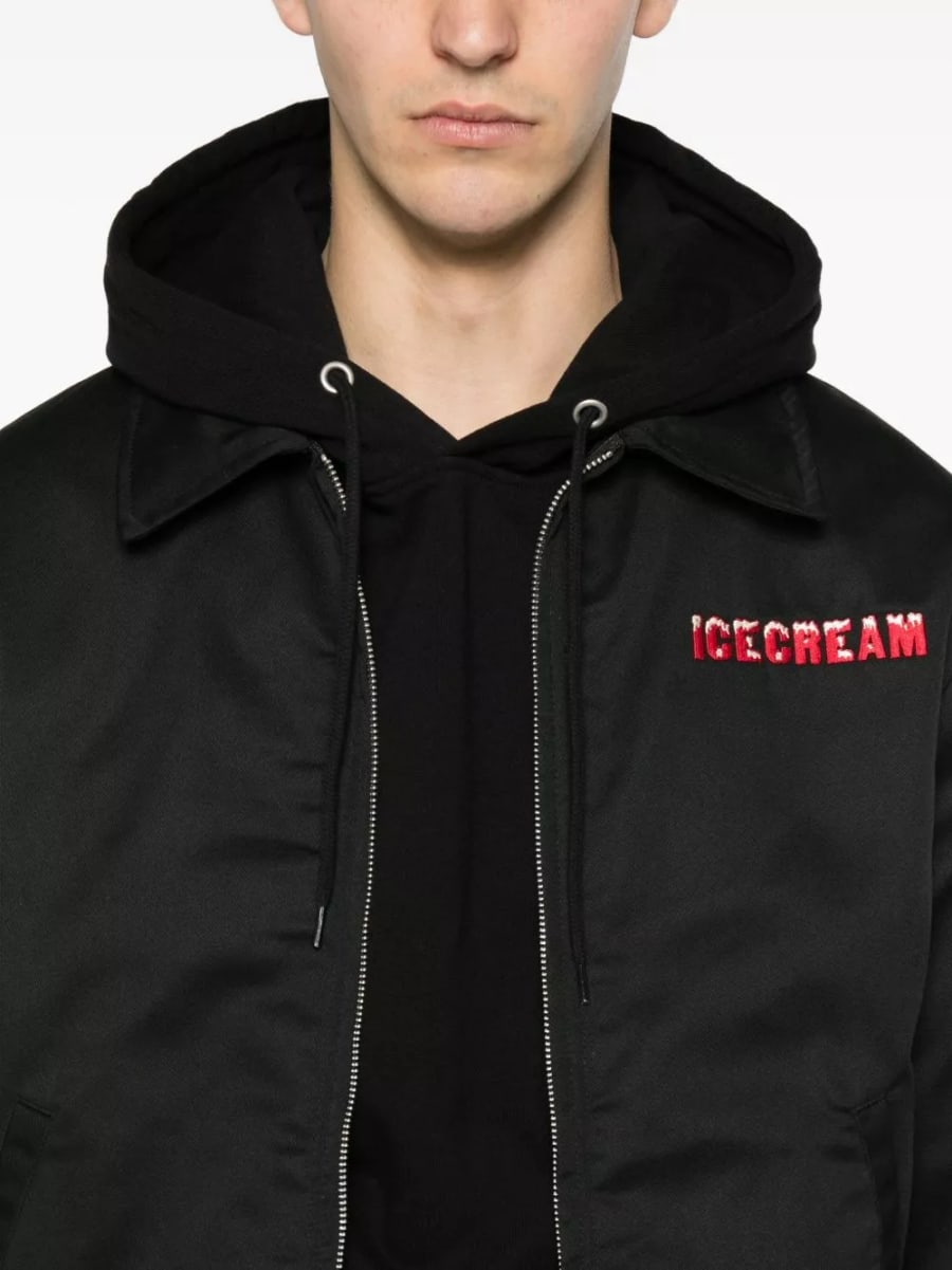 Icecream Giacca blouson con zip logo, view 3