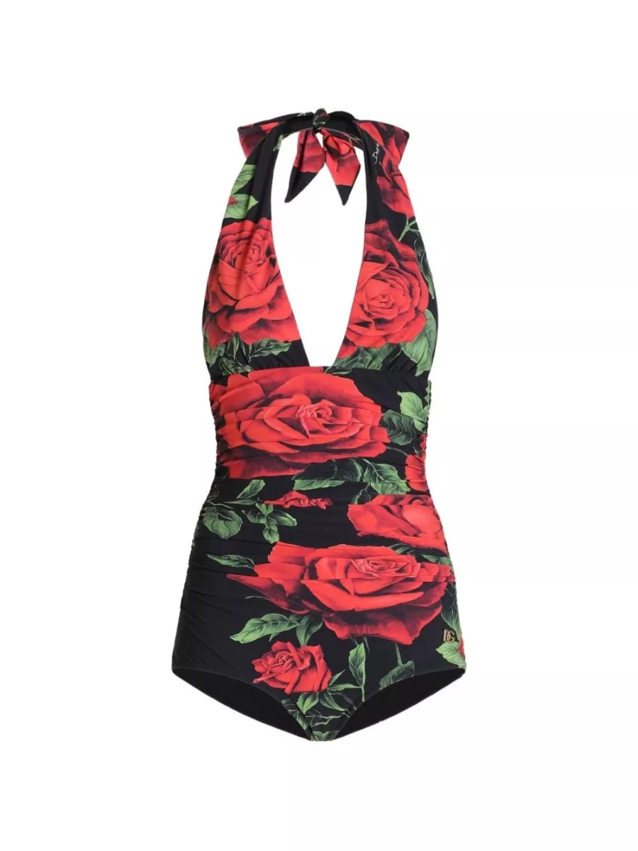 Dolce & Gabbana Costume da bagno con stampa rose