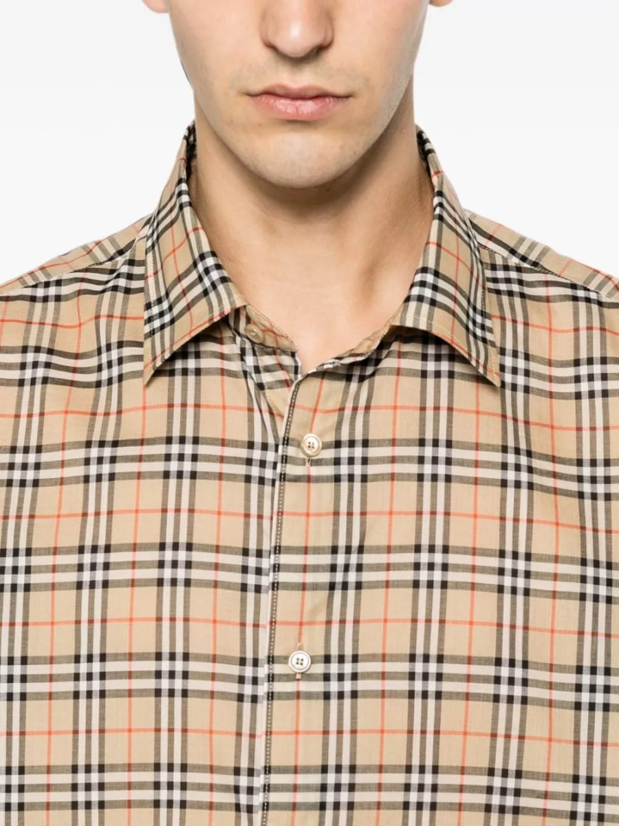 Burberry Camicia a quadri in cotone, view 3