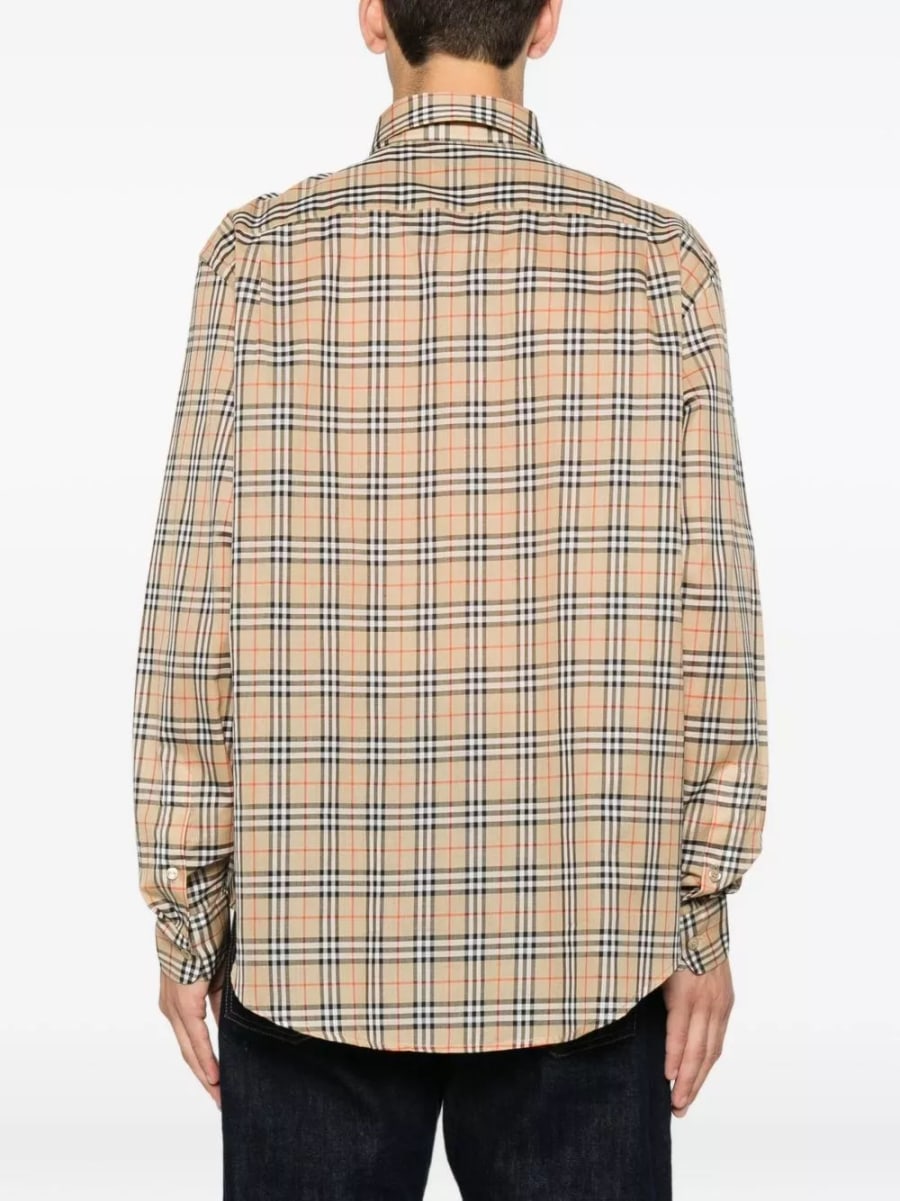 Burberry Camicia a quadri in cotone, view 4
