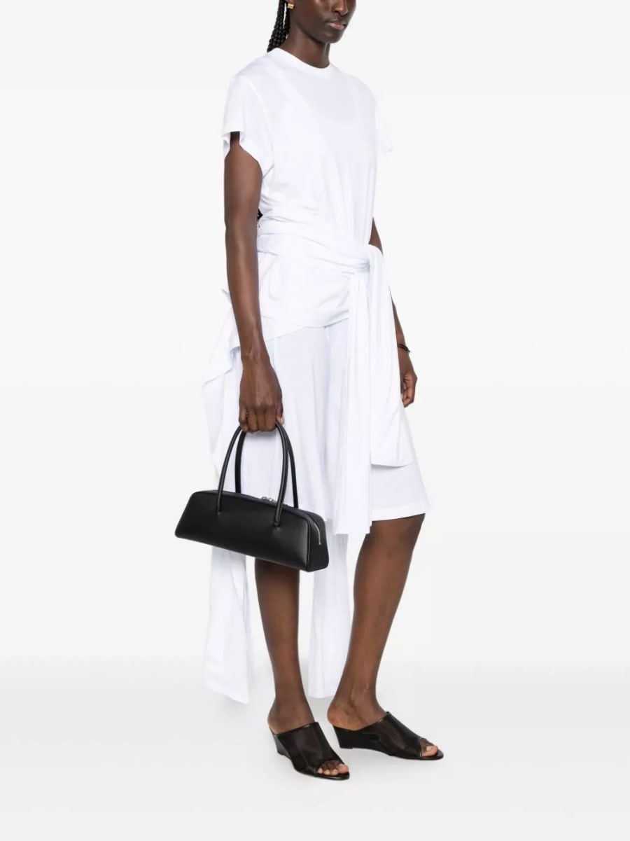 Toteme Top in misto cotone con cintura da annodare, view 4