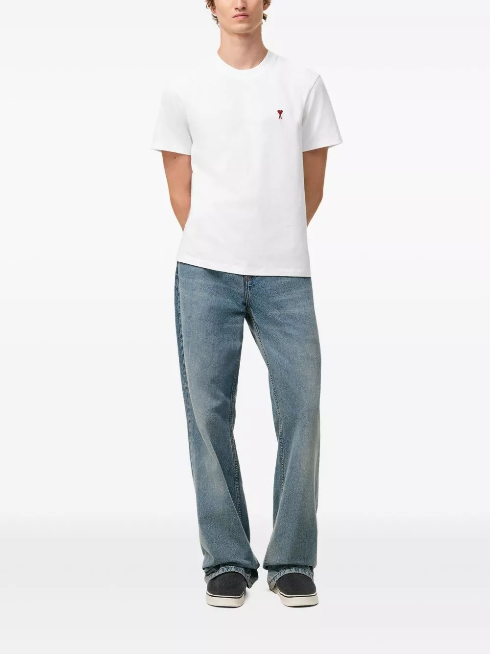 AMI Paris T-shirt in cotone Ami De Coeur, view 2