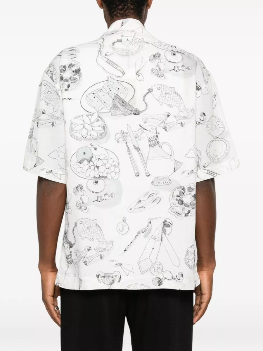 Jacquemus Camicia in cotone stampato, view 2