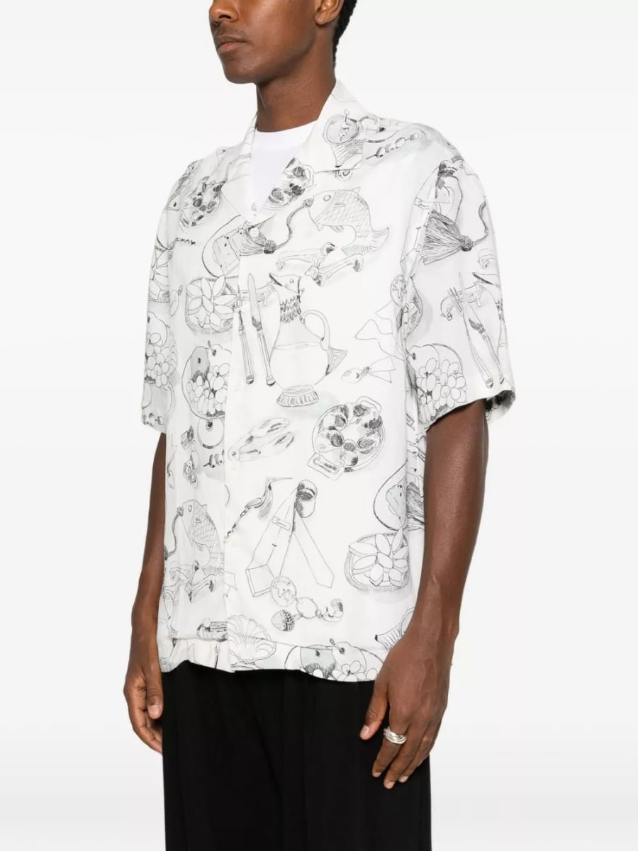 Jacquemus Camicia in cotone stampato, view 3