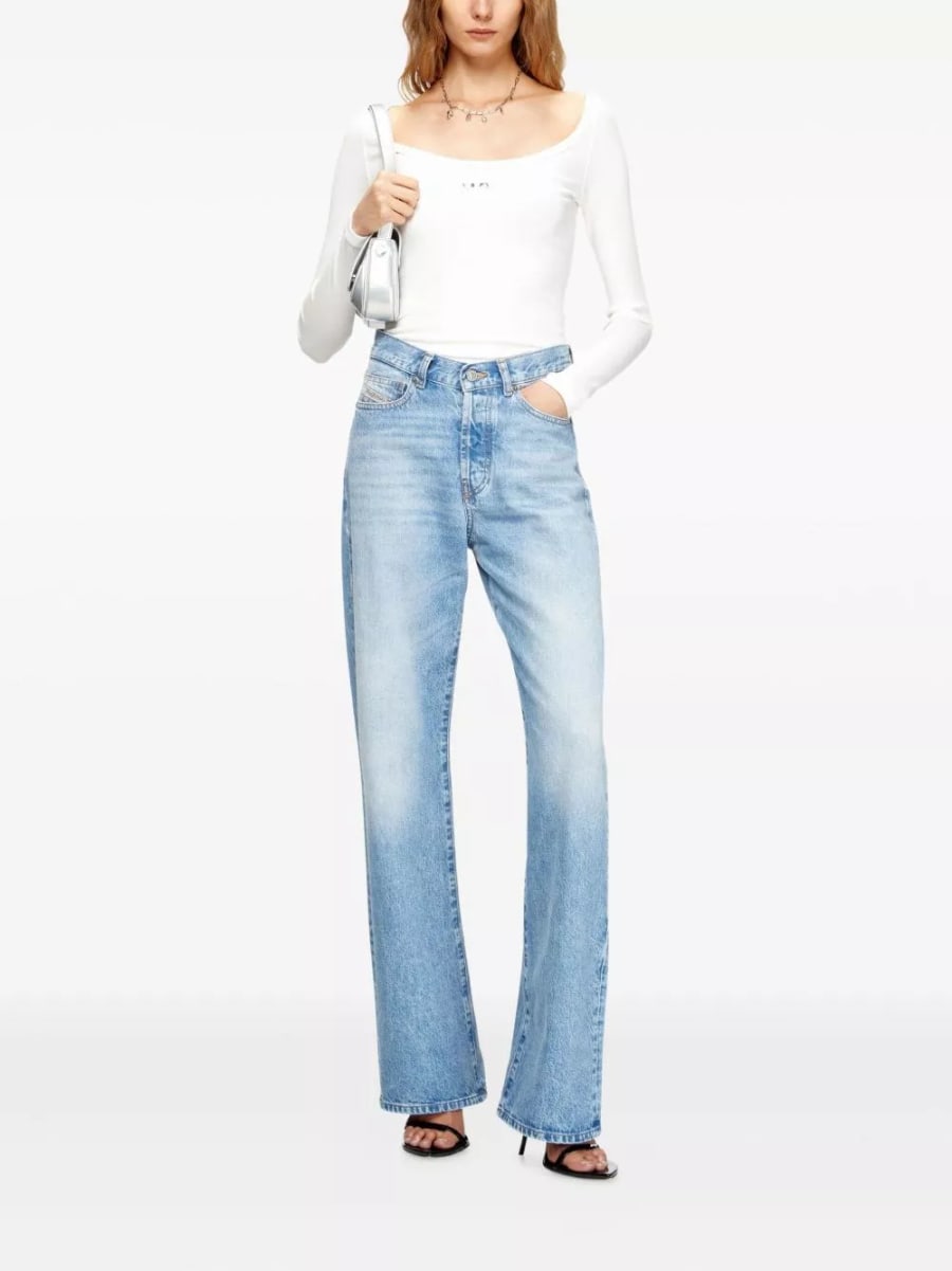 Diesel Top in cotone logo, view 3
