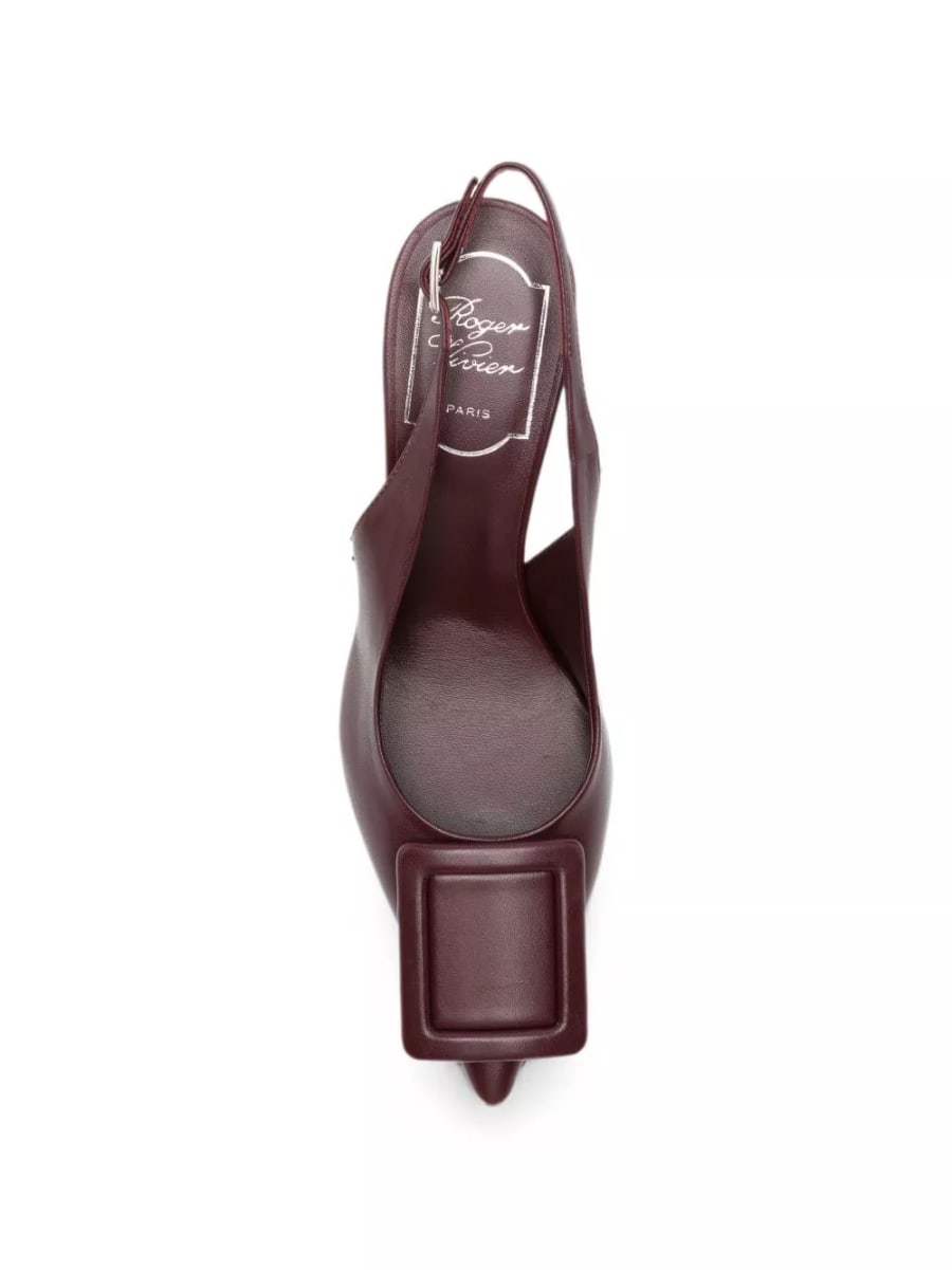 Roger Vivier Pumps slingback in pelle Viv Ville, view 4