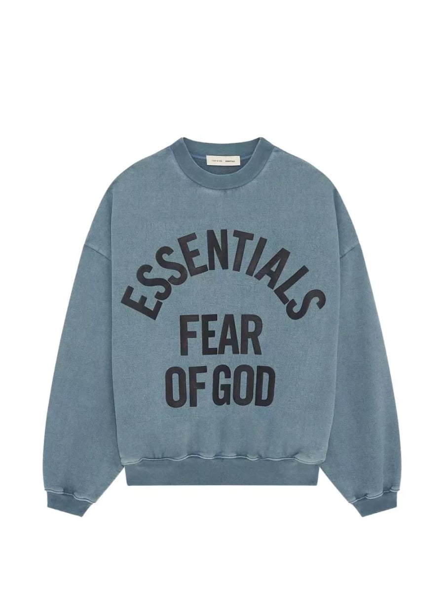 Essentials Felpa con collo a giro, view 4
