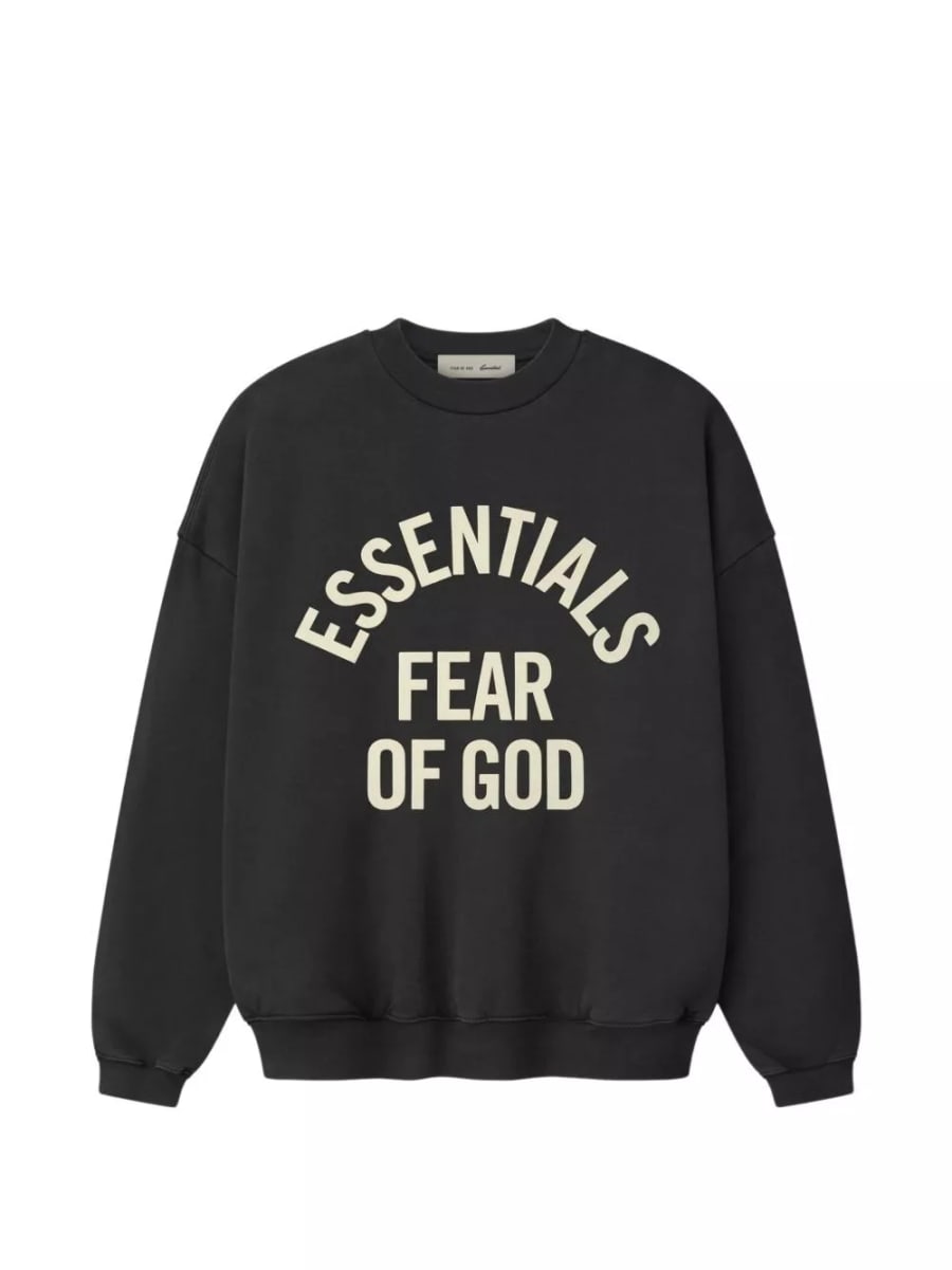 Essentials Felpa con collo a giro, view 4