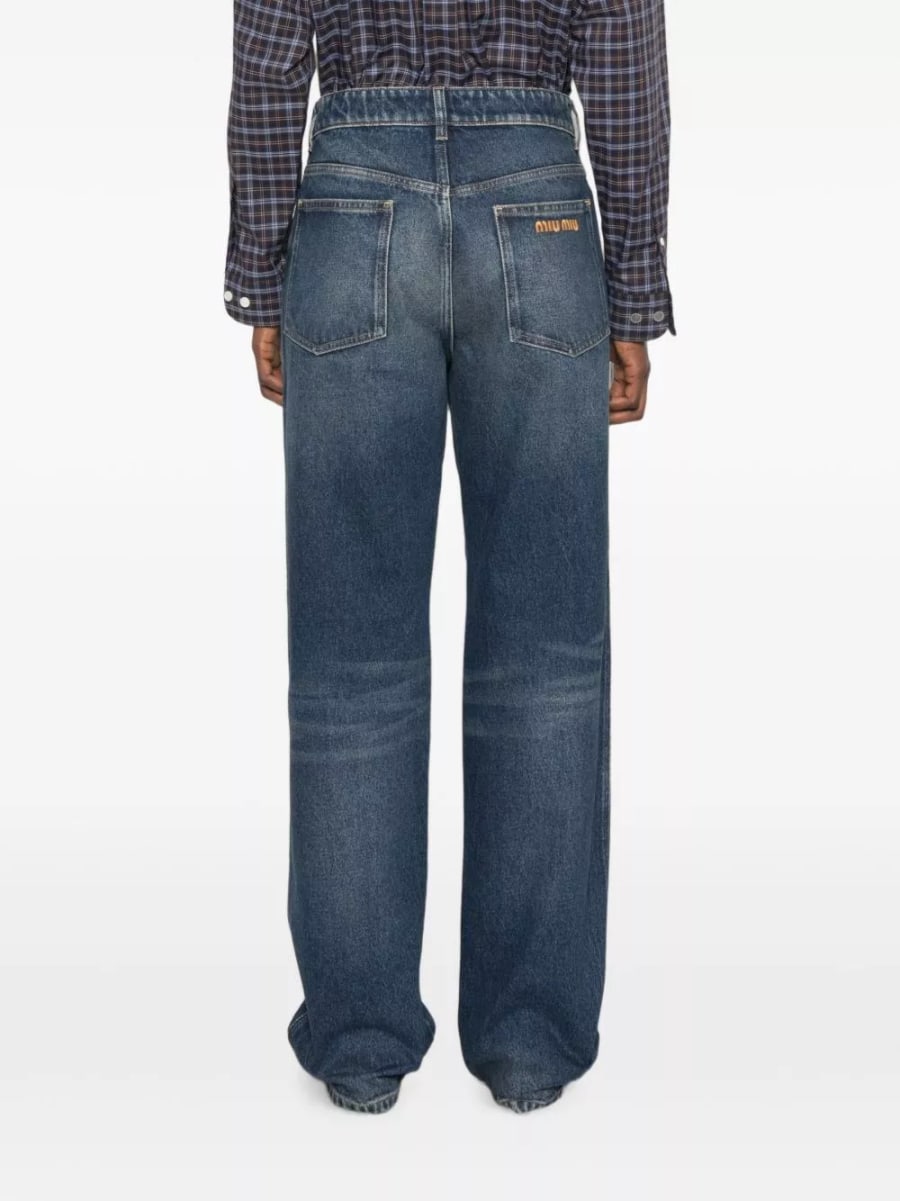 Miu Miu Jeans in denim di cotone, view 4