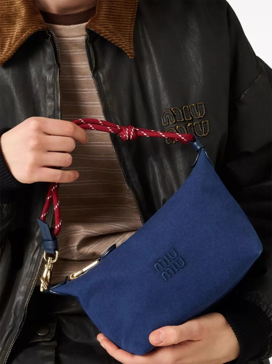 Miu Miu Borsa mini in gabardine, view 5