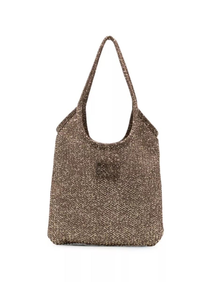 Miu Miu Borsa a spalla in rete con paillettes Ivy