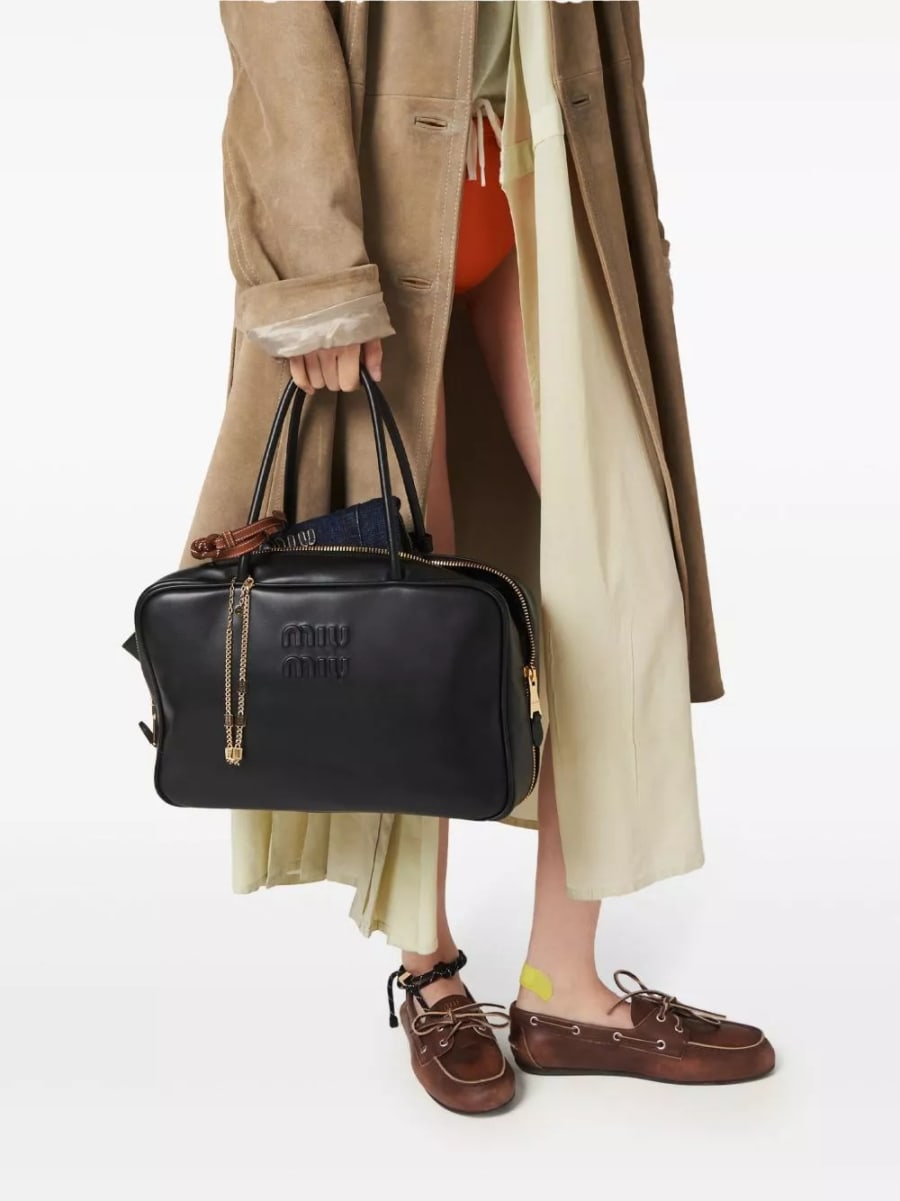 Miu Miu Borsa grande in pelle Beau, view 5