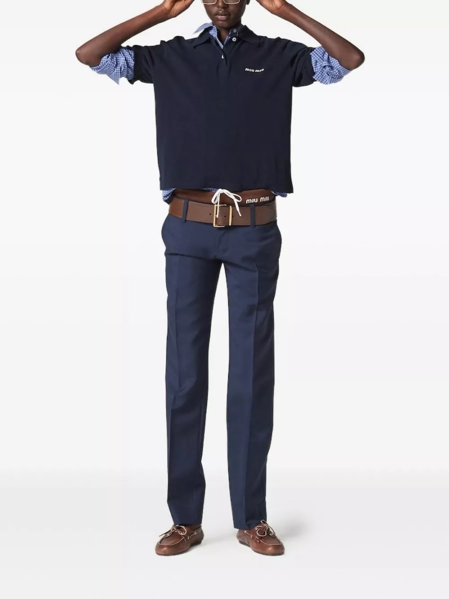 Miu Miu Camicia in cotone a quadri, view 5