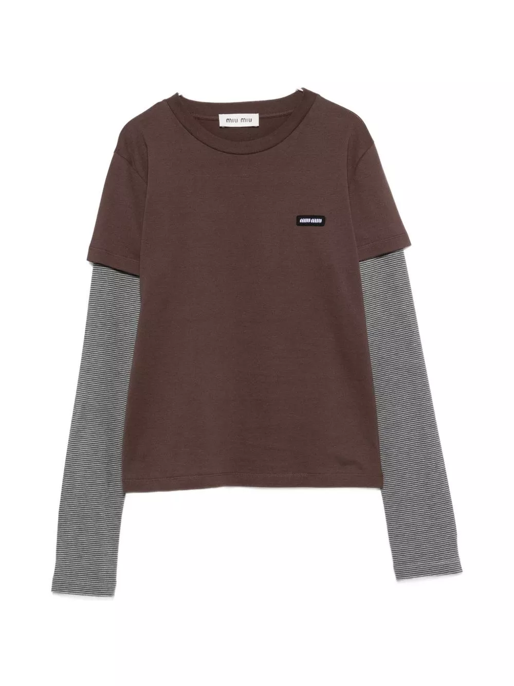 Miu Miu T-shirt in cotone stratificato
