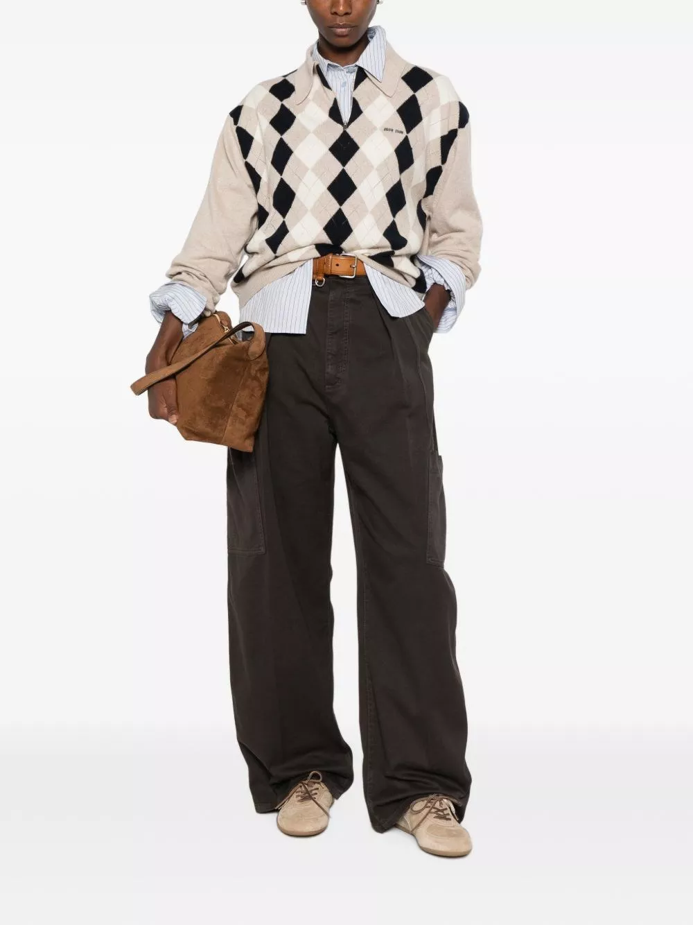 Miu Miu Logo cashmere la polo