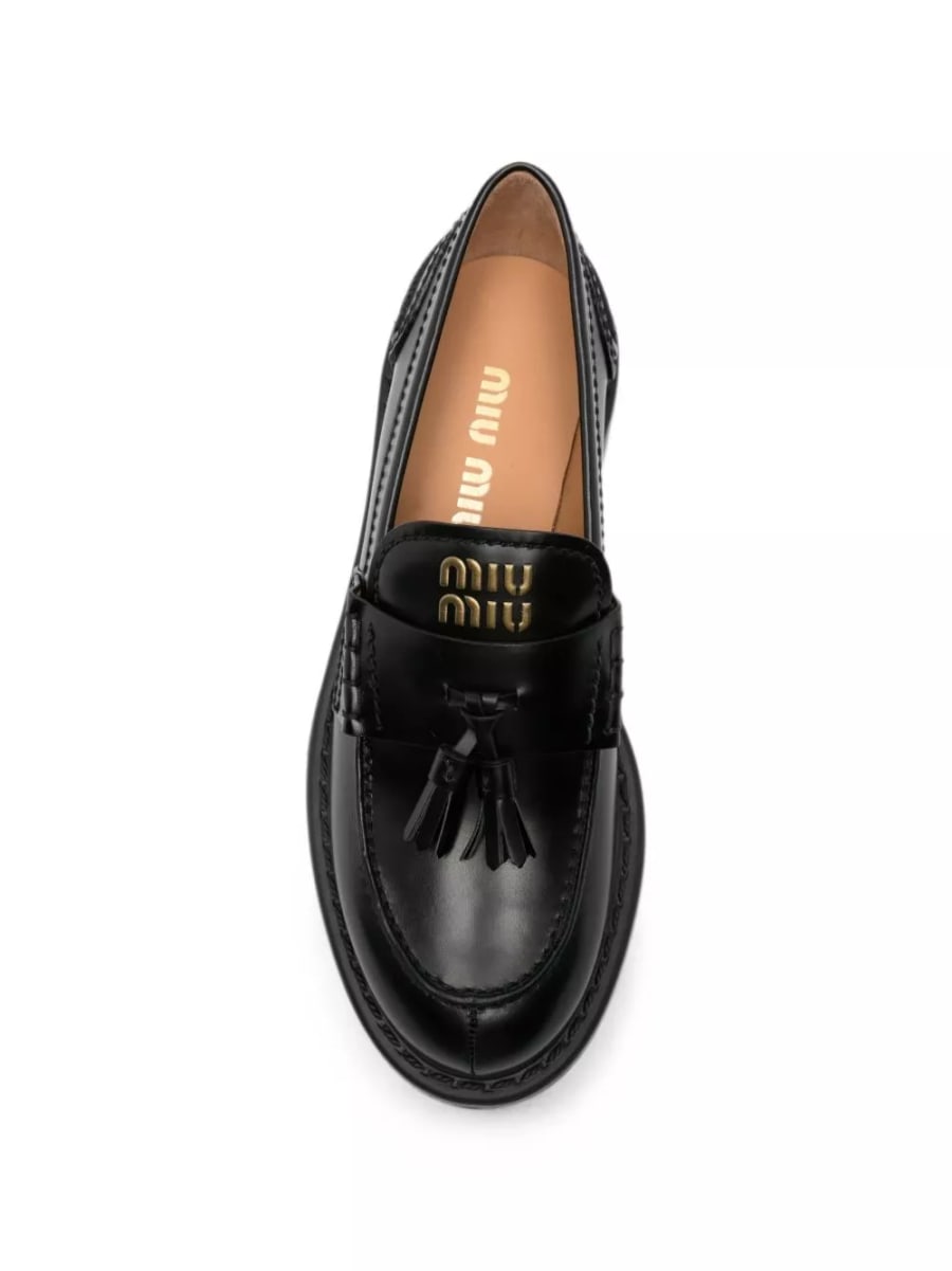 Miu Miu Mocassini in pelle, view 4