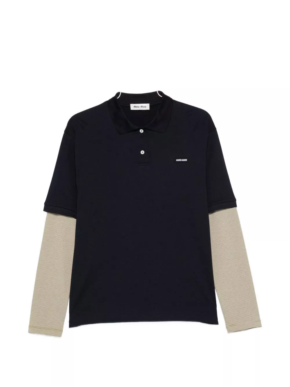Miu Miu Polo in cotone a strati