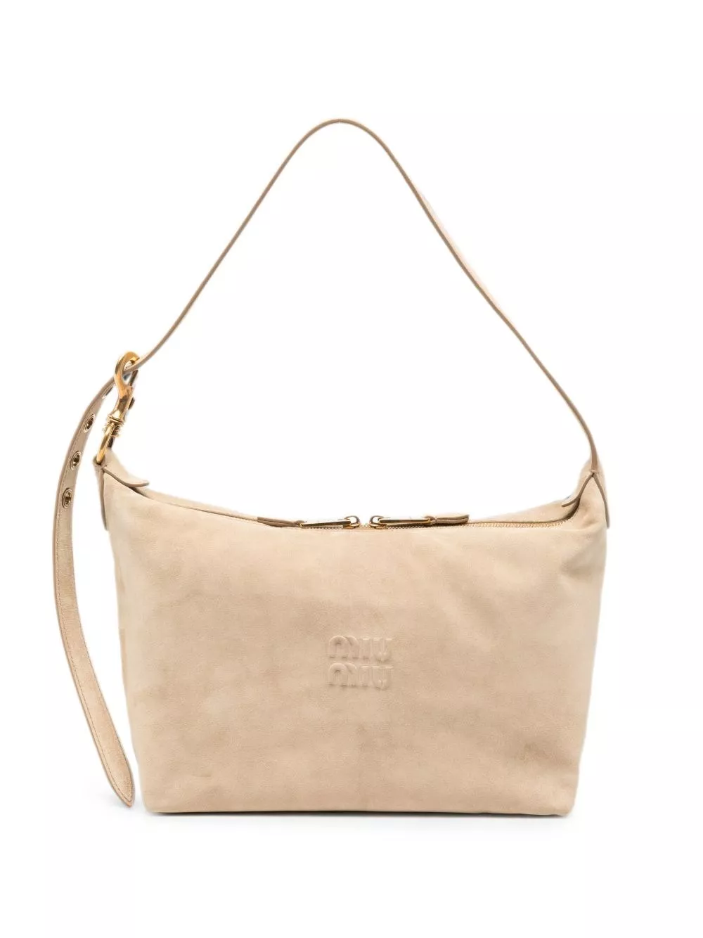 Miu Miu Borsa a spalla in pelle scamosciata Spirit