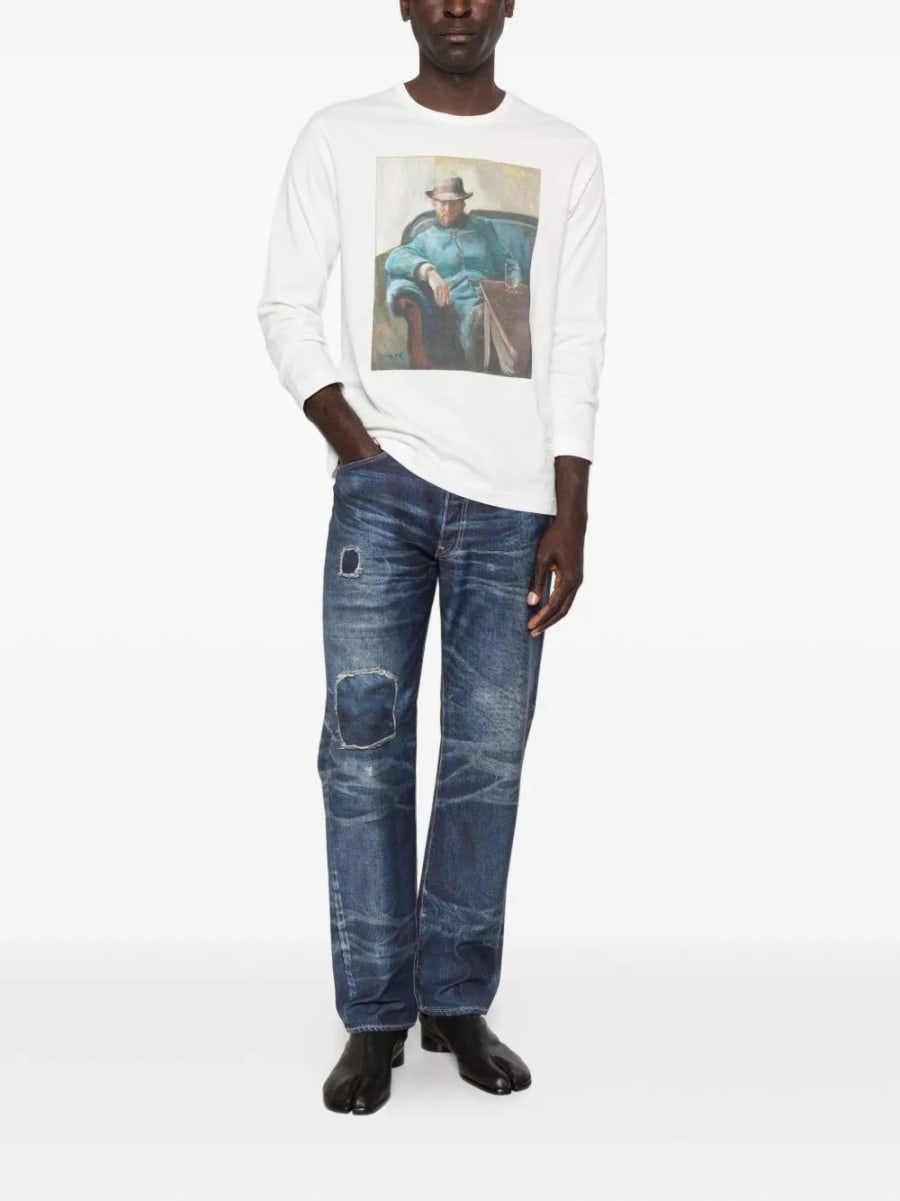 Junya watanabe Pantaloni in cotone e nylon, view 3