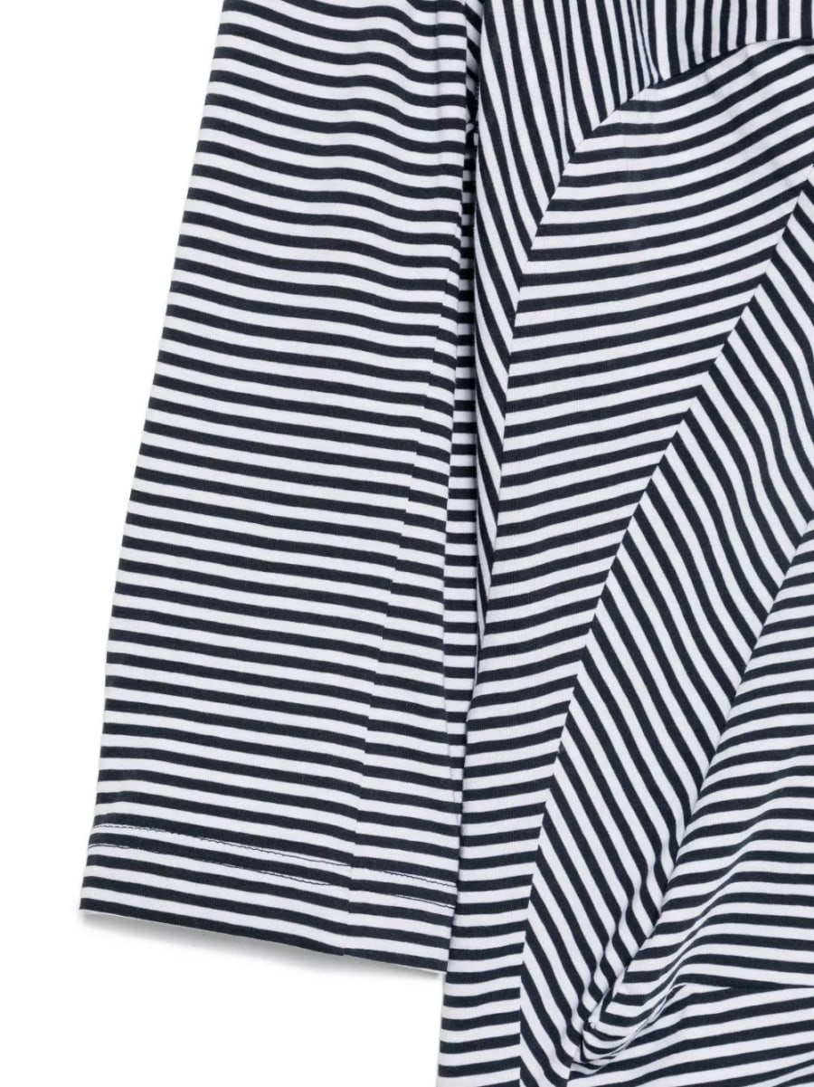 Junya watanabe T-shirt in cotone a righe, view 2