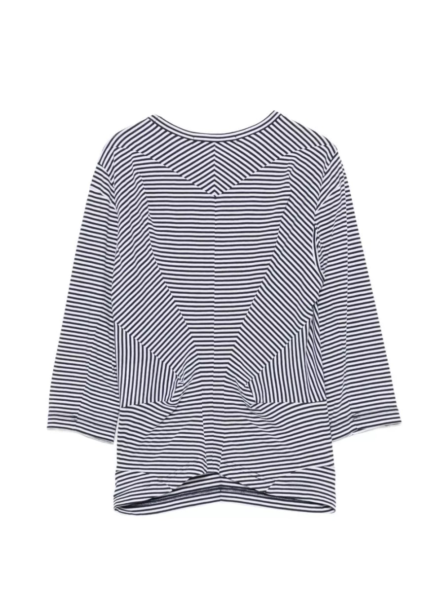 Junya watanabe T-shirt in cotone a righe, view 3