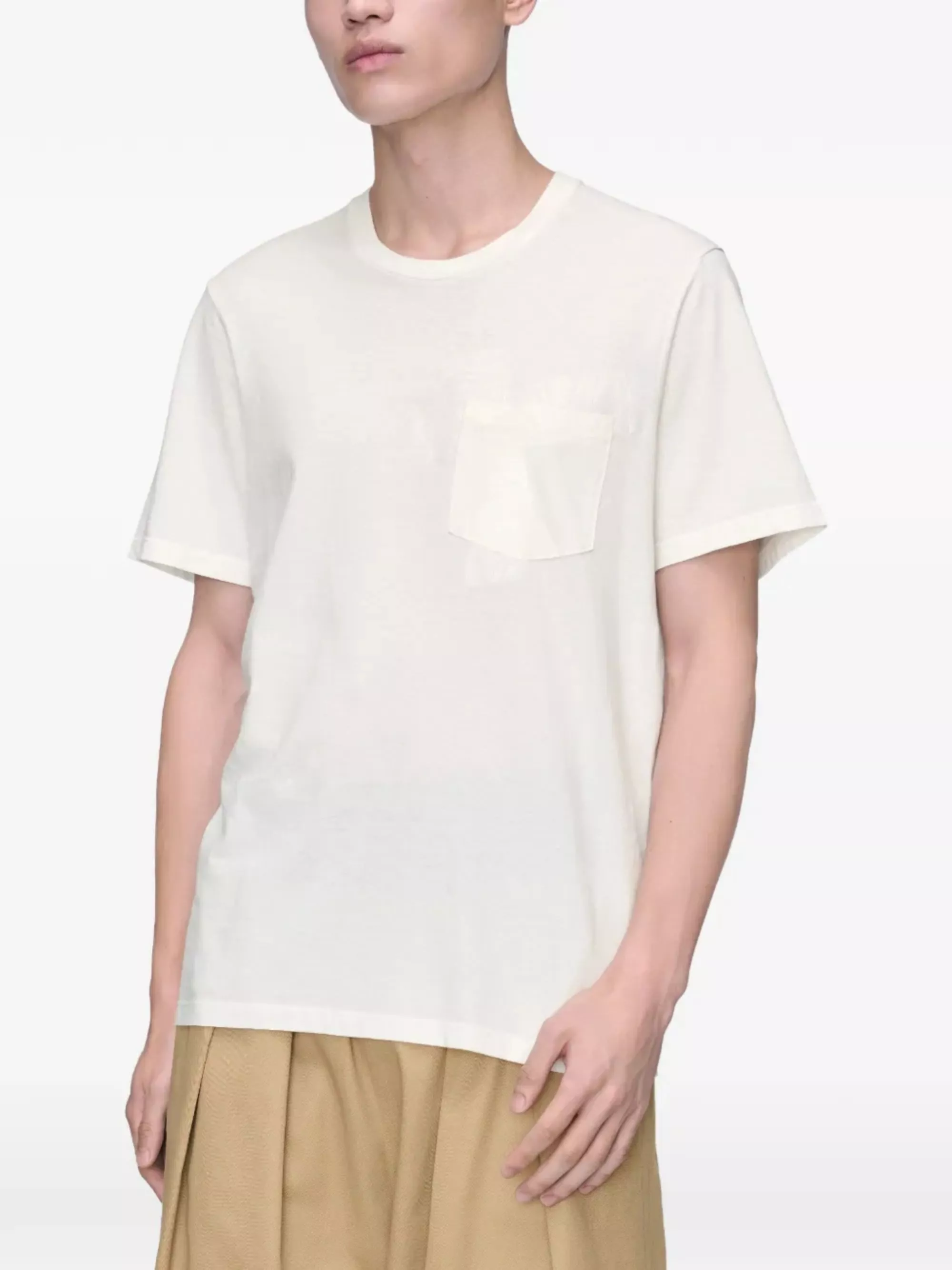Maison Margiela T-shirt in cotone con nastro, view 2