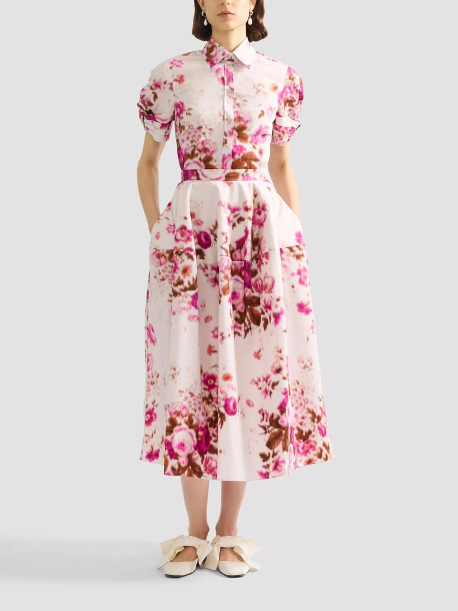 Erdem Top con stampa floreale, view 2