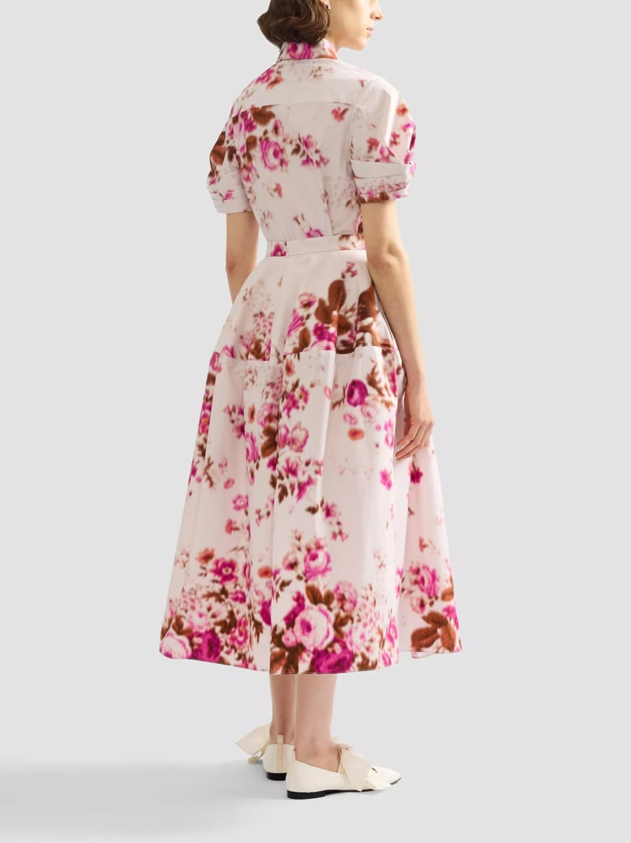 Erdem Top con stampa floreale, view 3