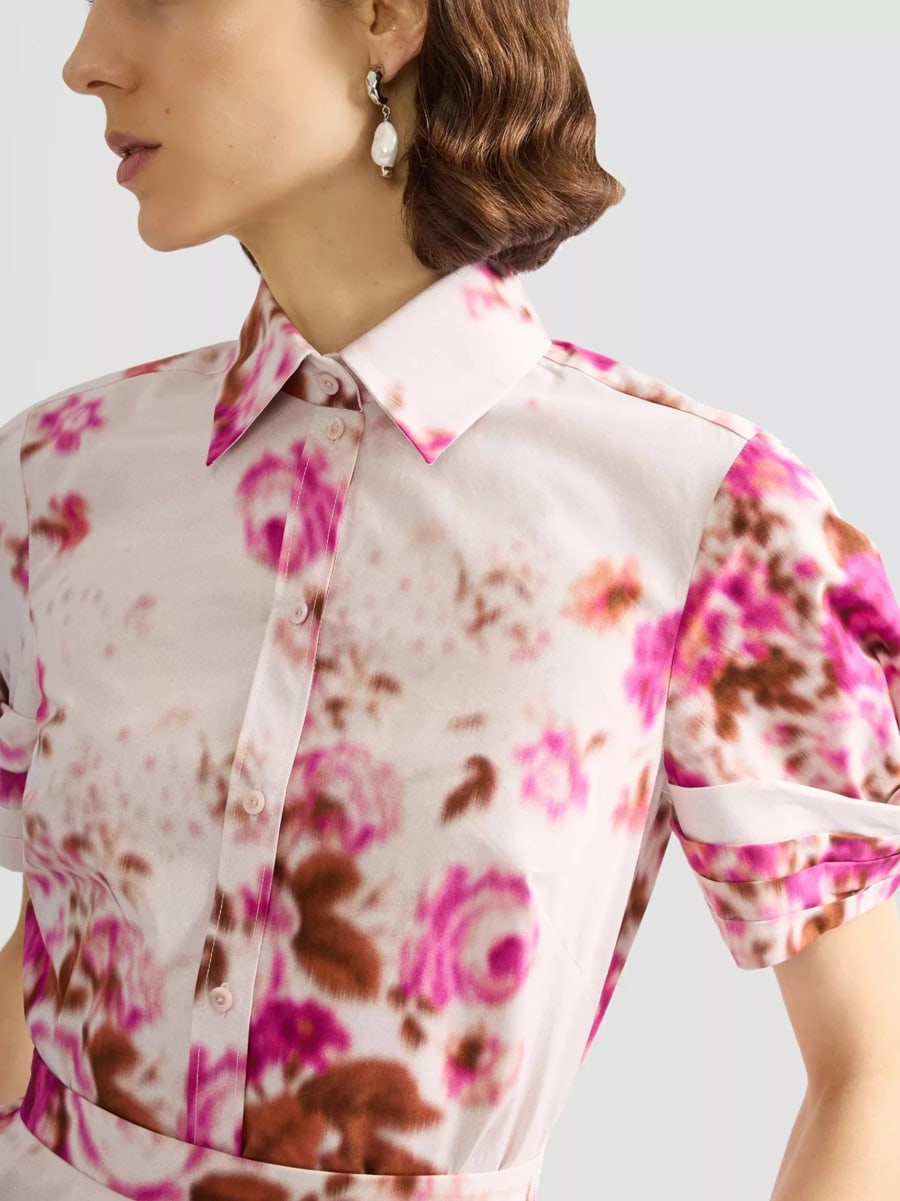 Erdem Top con stampa floreale, view 4