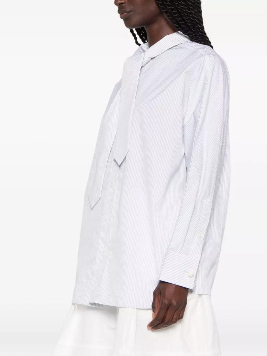 Bottega Veneta Camicia a righe in cotone, view 4