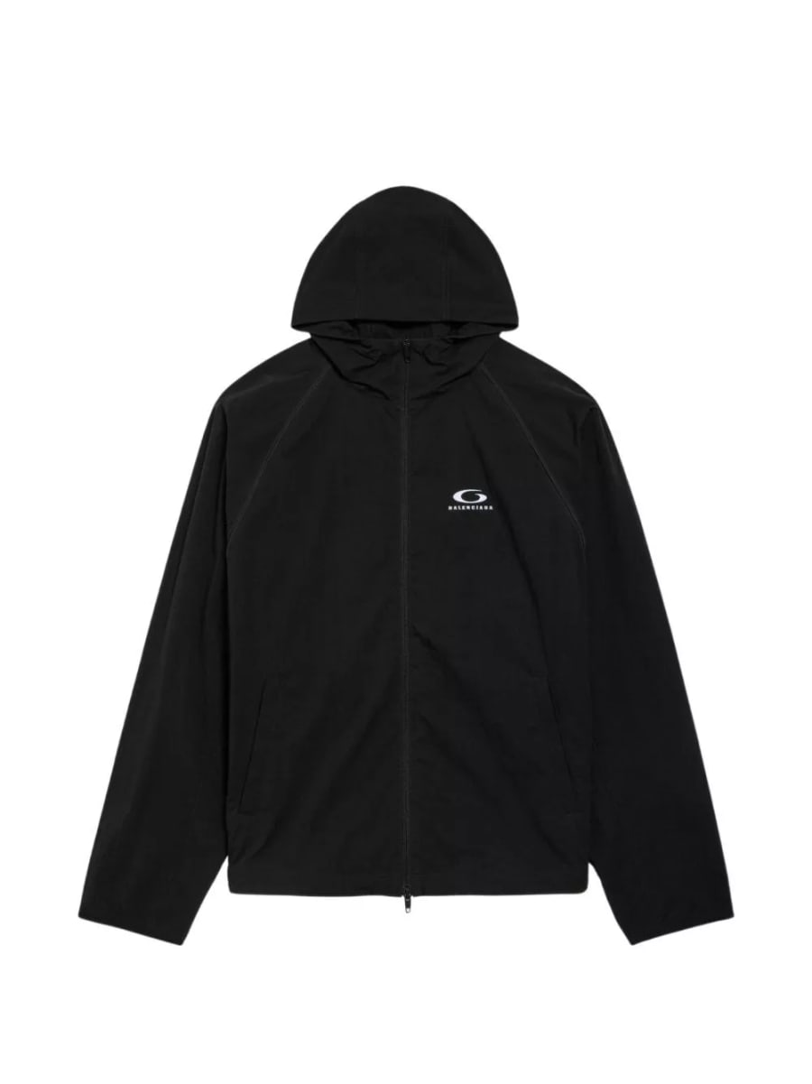 Balenciaga Giacca con cappuccio logo