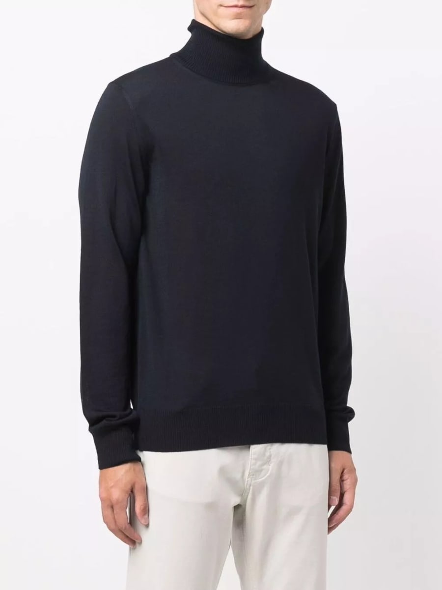 Emporio Armani Maglione in lana a collo alto, view 3