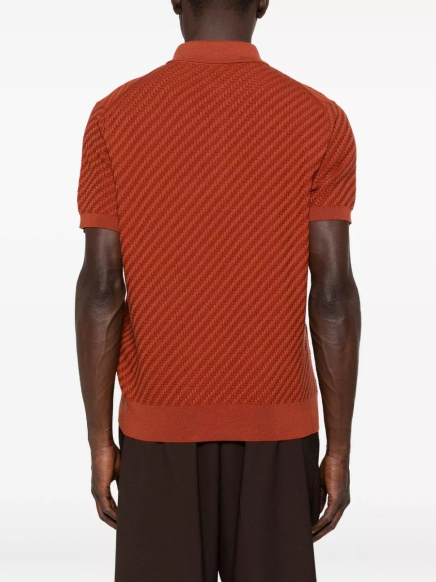 Brioni la polo in cotone e cashmere, view 2