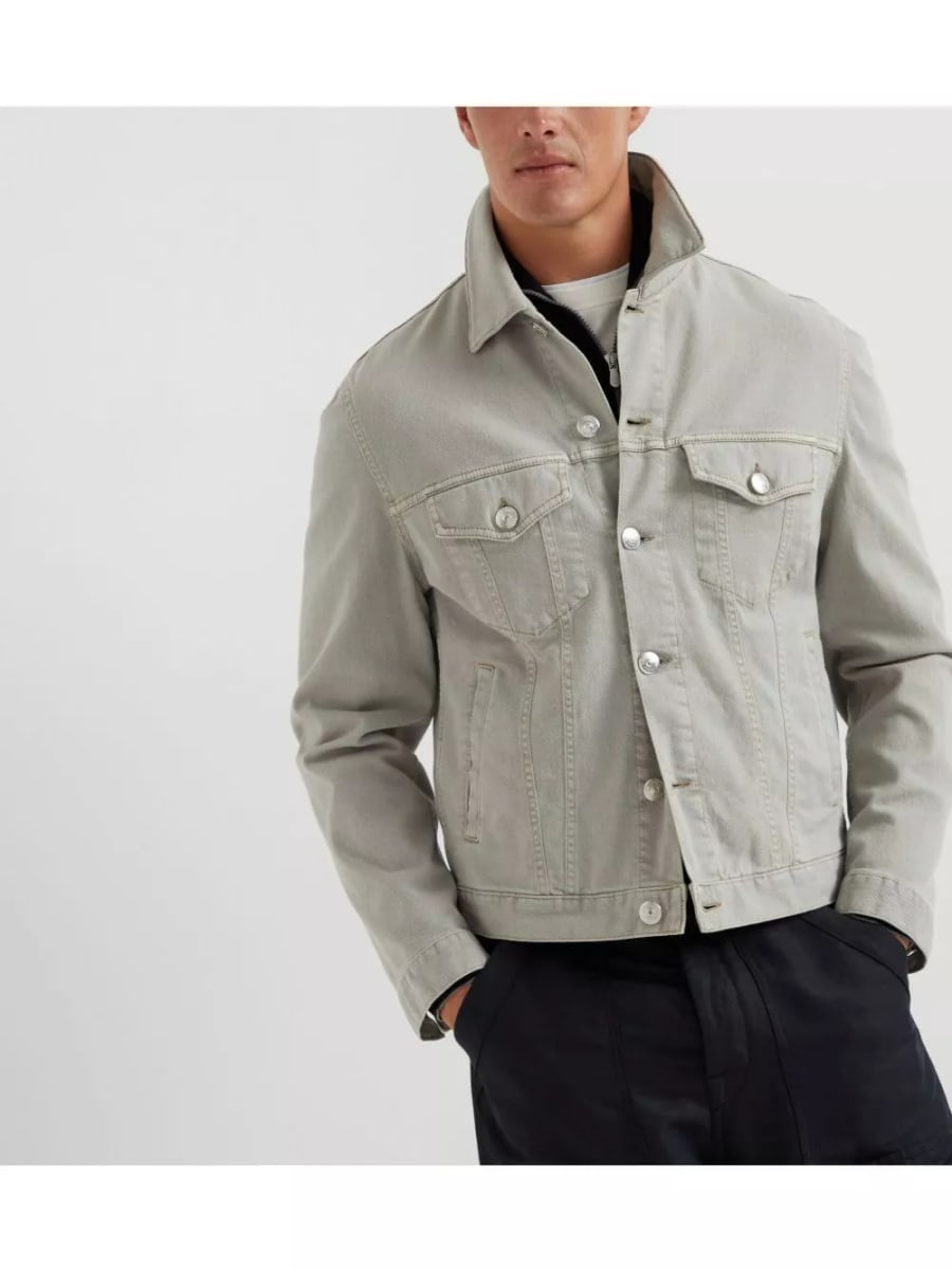 Brunello Cucinelli Giacca in denim, view 4