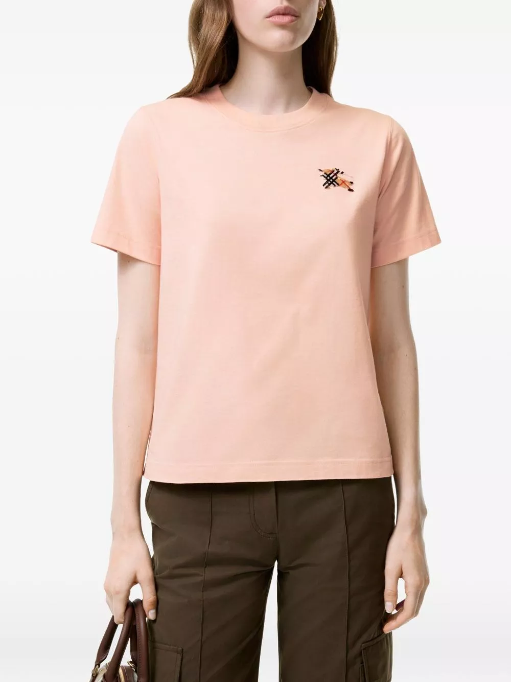 Burberry T-shirt in cotone con logo, view 2