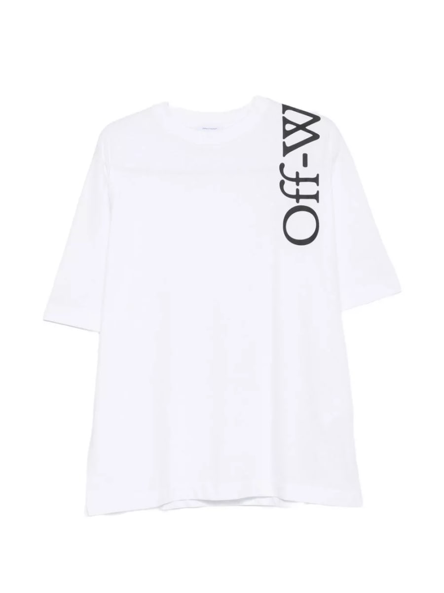 Off-White T-shirt in cotone Vertical Bookish Skate