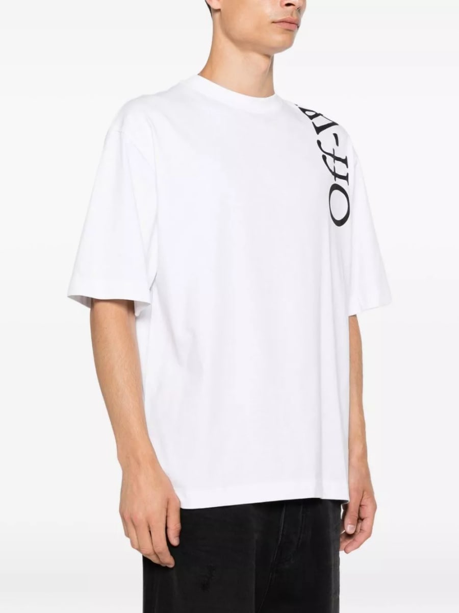 Off-White T-shirt in cotone Vertical Bookish Skate, view 2