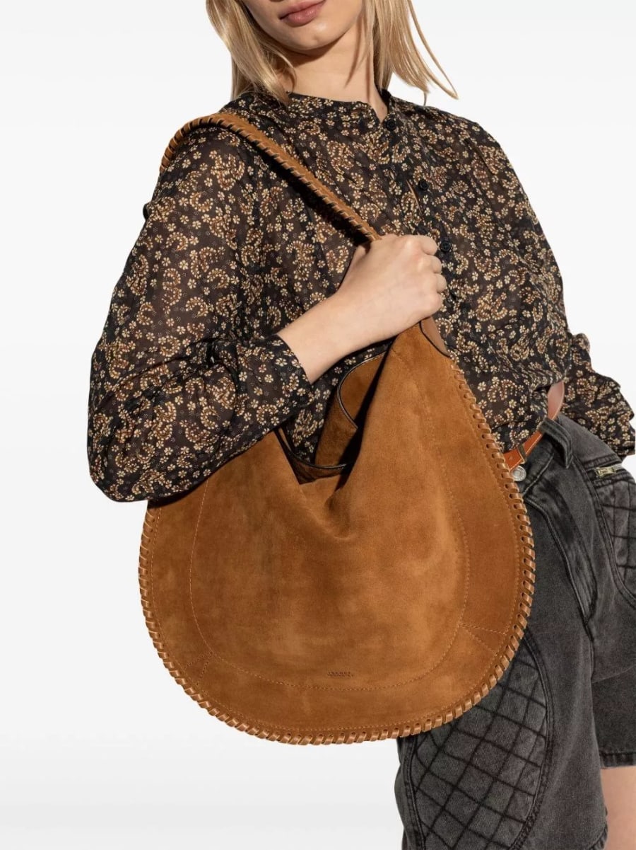 Isabel Marant Borsa hobo in pelle morbida Oskan, view 2