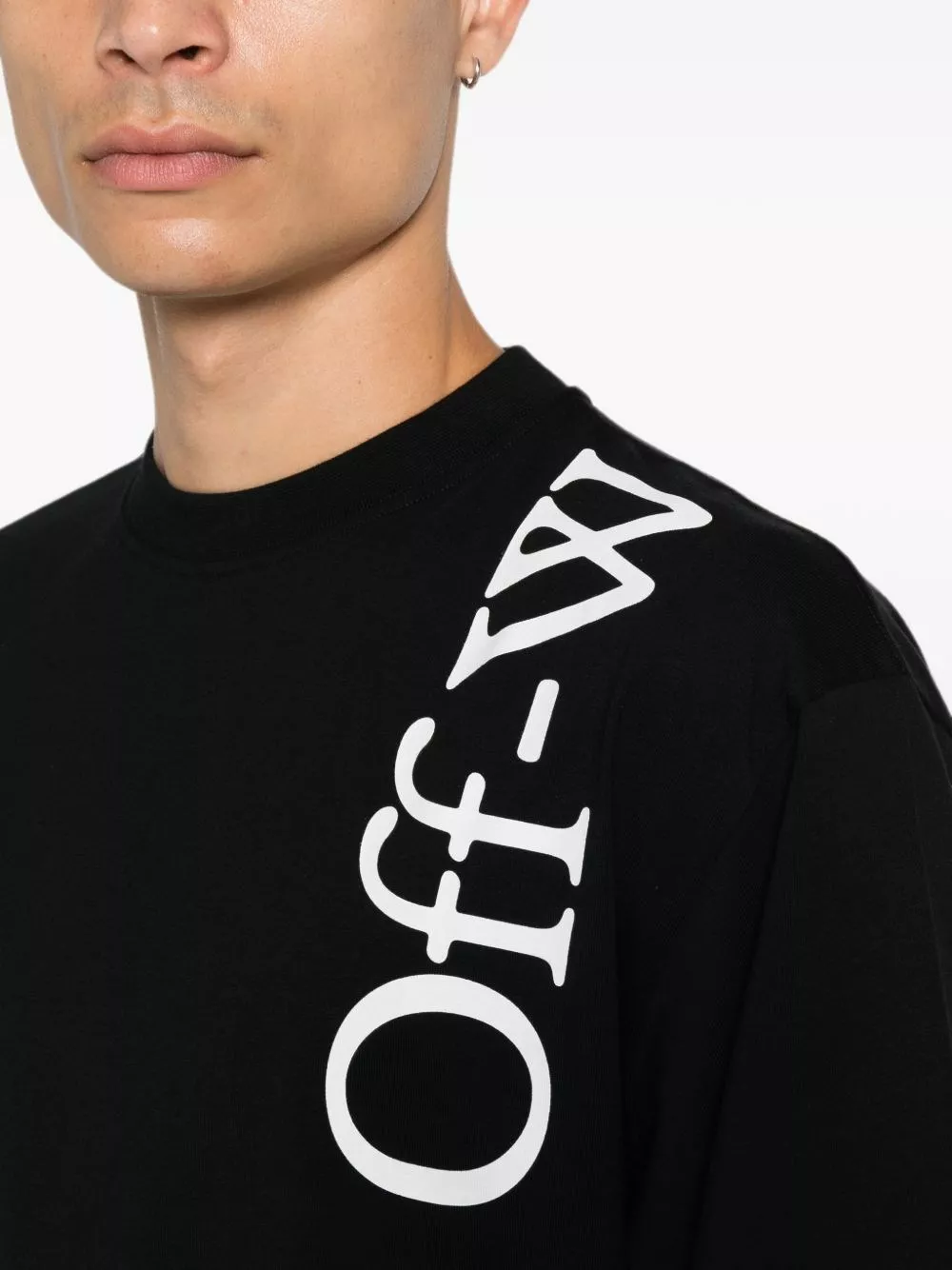 Off-White T-shirt in cotone Vertical Bookish Skate, view 2