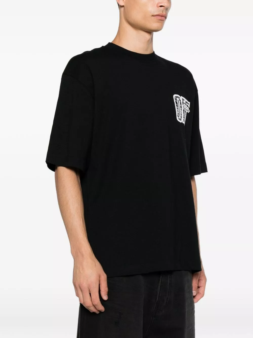 Off-White T-shirt in cotone Motion Arrow Skate, view 2