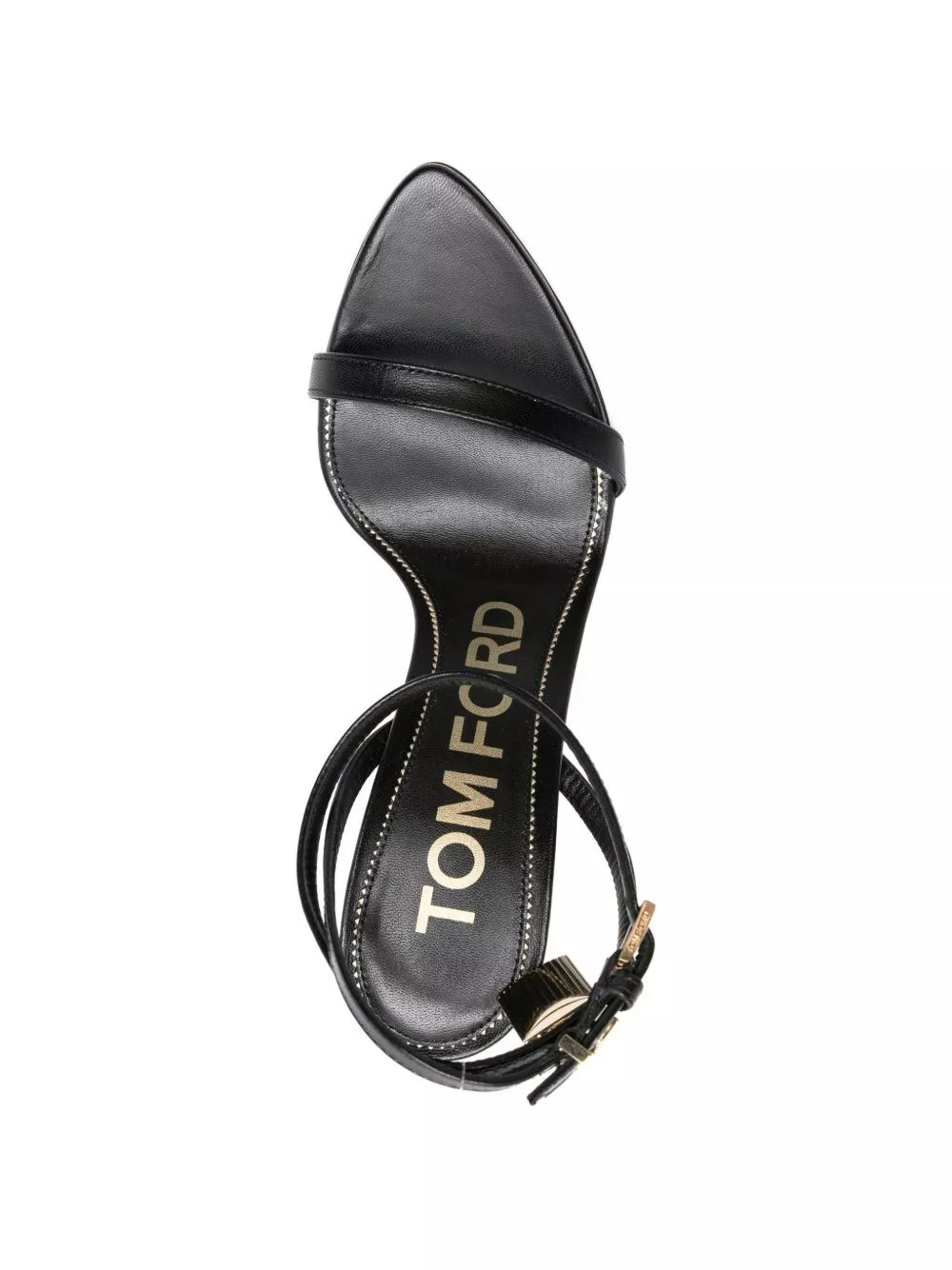 Tom Ford Sandali con tacco in pelle Padlock, view 2