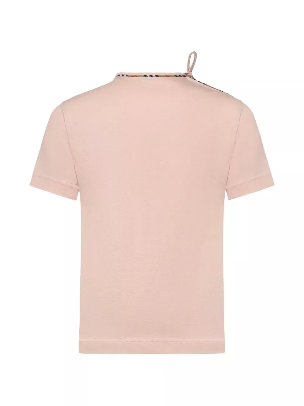 Burberry T-shirt in cotone con fiocco a quadri, view 2