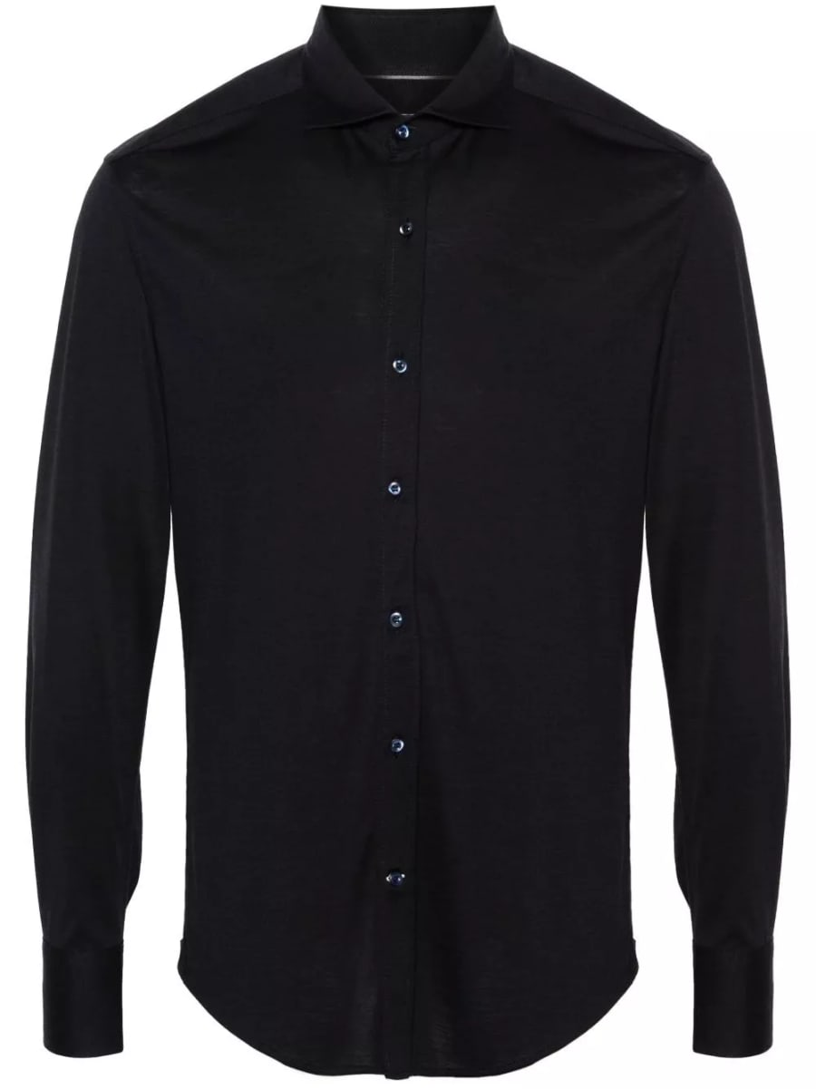 Brunello Cucinelli Camicia in misto seta e cotone