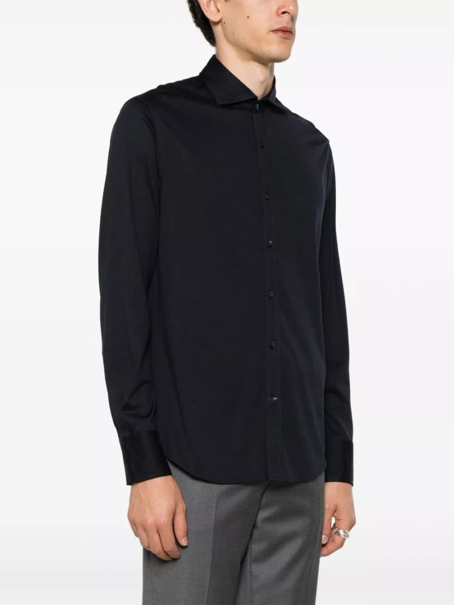 Brunello Cucinelli Camicia in misto seta e cotone, view 3