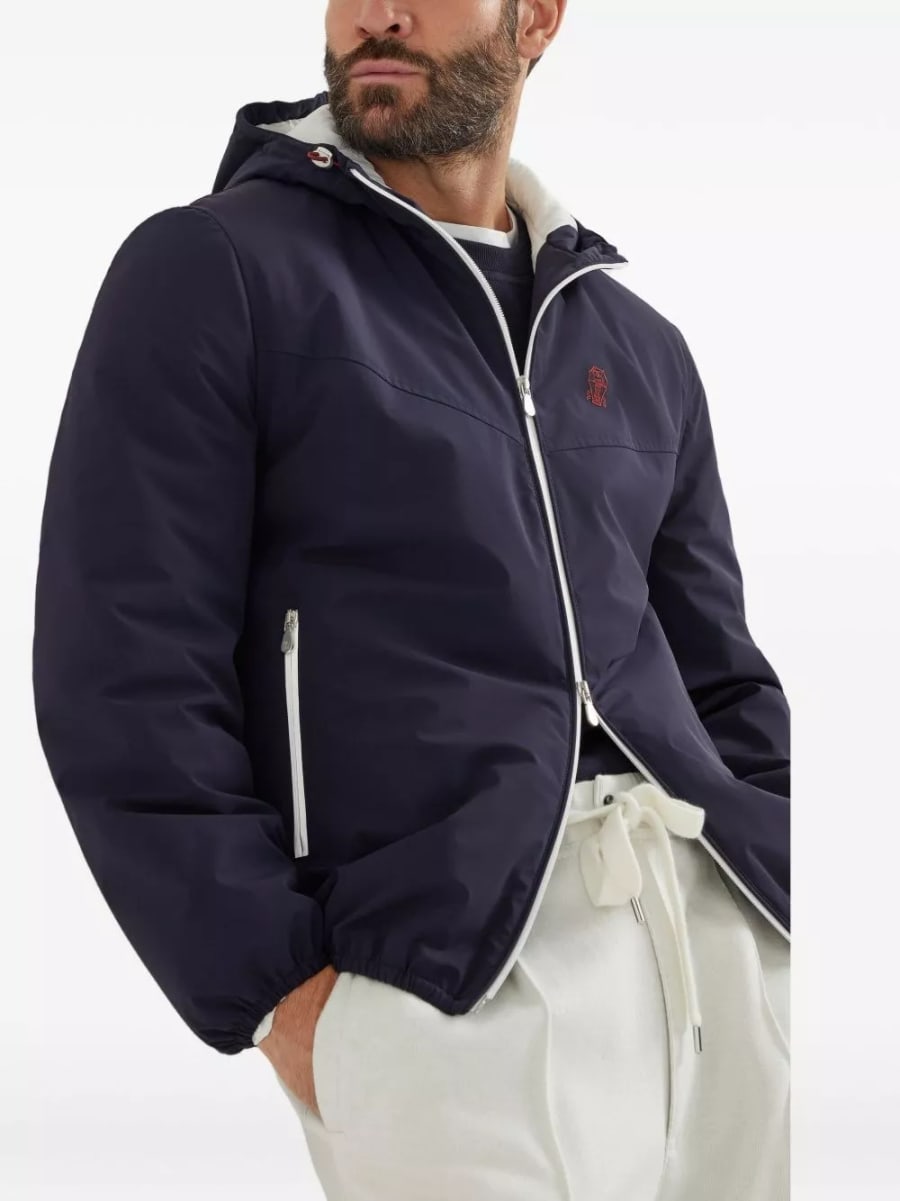 Brunello Cucinelli Giacca blouson in nylon, view 2