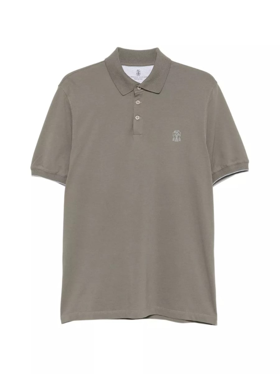 Brunello Cucinelli logo la polo in cotone