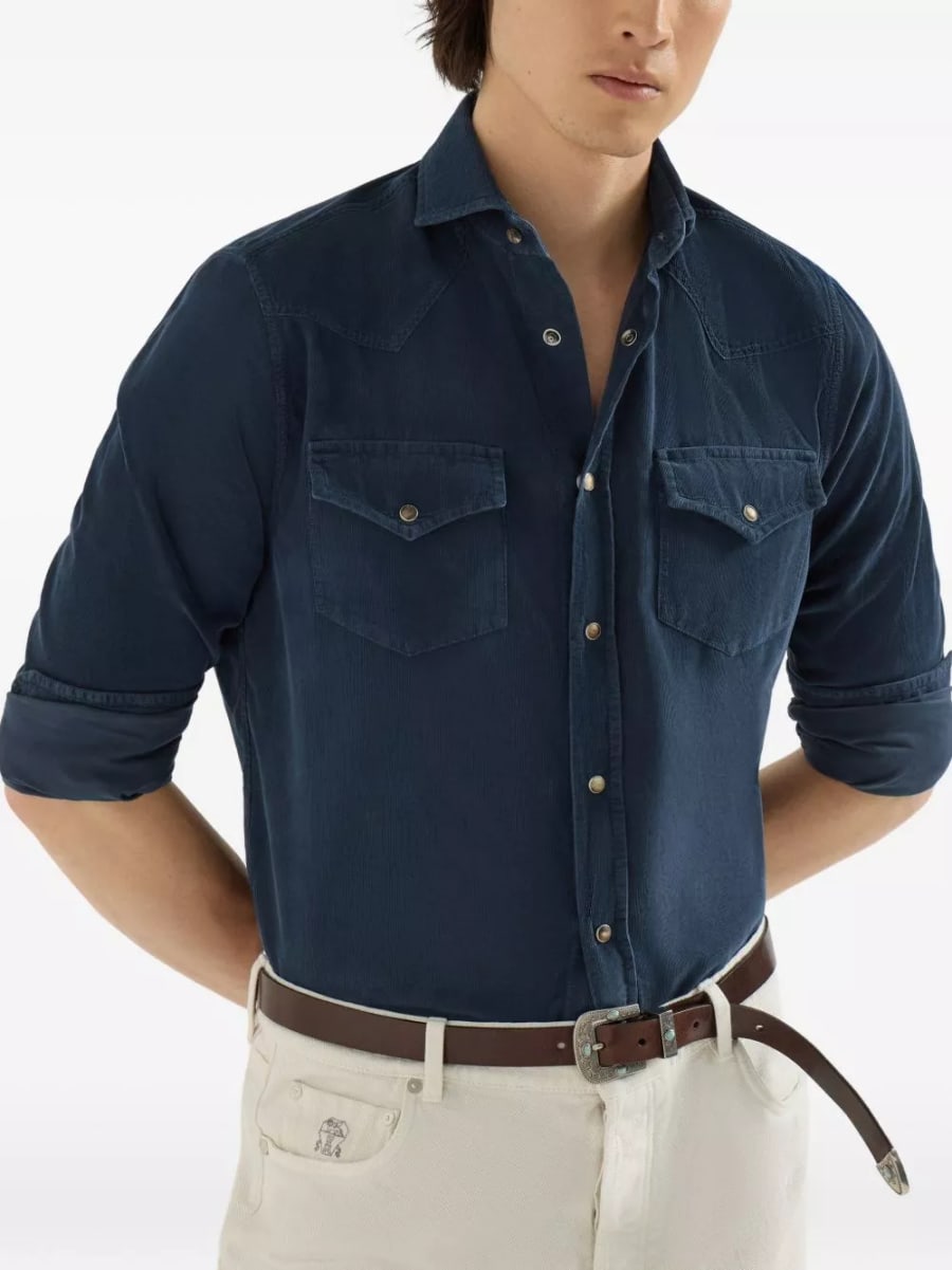 Brunello Cucinelli Camicia di cotone, view 4