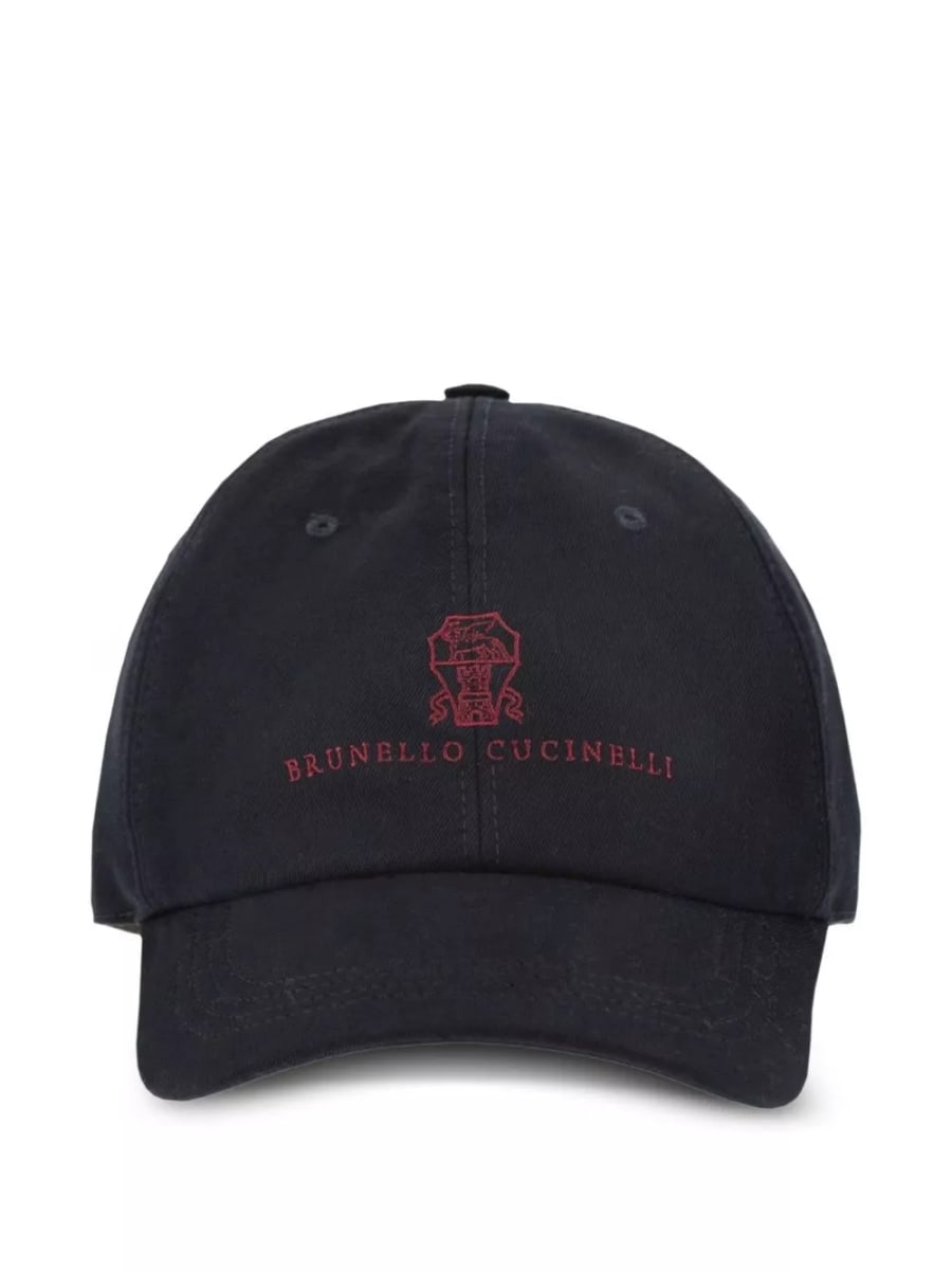 Brunello Cucinelli Cappellino da baseball in cotone con logo